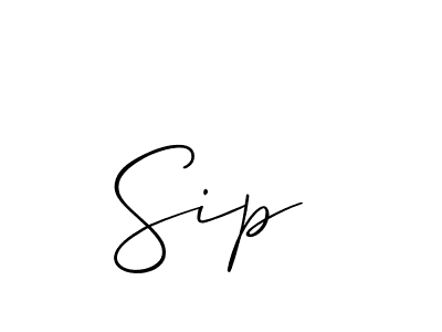 Similarly Allison_Script is the best handwritten signature design. Signature creator online .You can use it as an online autograph creator for name Sip . Sip  signature style 2 images and pictures png