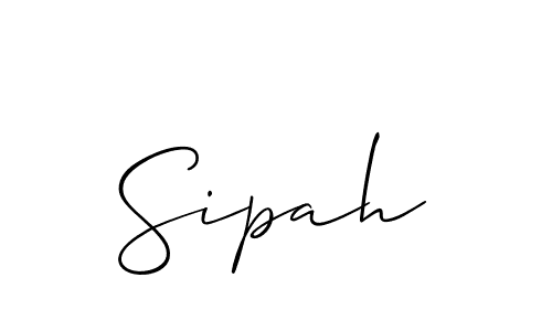 Design your own signature with our free online signature maker. With this signature software, you can create a handwritten (Allison_Script) signature for name Sipah. Sipah signature style 2 images and pictures png