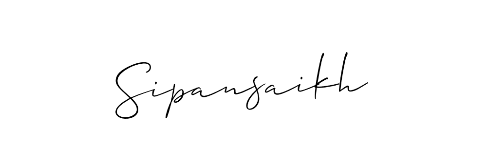 The best way (Allison_Script) to make a short signature is to pick only two or three words in your name. The name Sipansaikh include a total of six letters. For converting this name. Sipansaikh signature style 2 images and pictures png