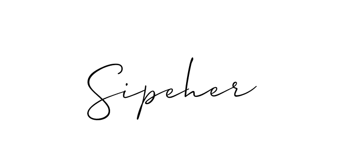 How to make Sipeher name signature. Use Allison_Script style for creating short signs online. This is the latest handwritten sign. Sipeher signature style 2 images and pictures png