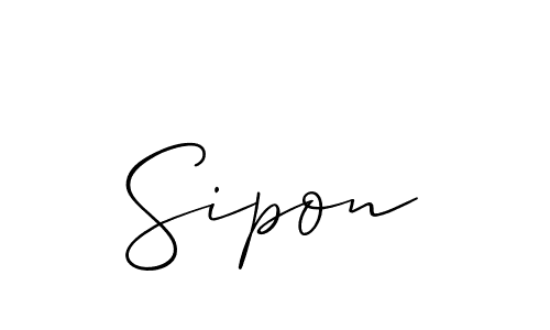 Create a beautiful signature design for name Sipon. With this signature (Allison_Script) fonts, you can make a handwritten signature for free. Sipon signature style 2 images and pictures png