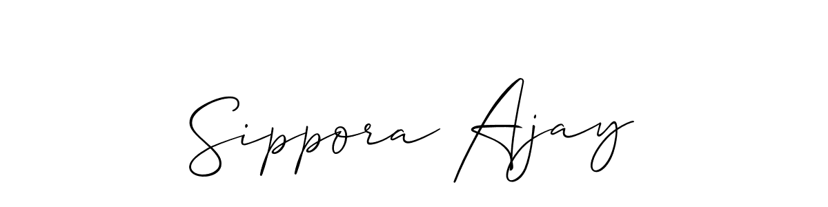 It looks lik you need a new signature style for name Sippora Ajay. Design unique handwritten (Allison_Script) signature with our free signature maker in just a few clicks. Sippora Ajay signature style 2 images and pictures png