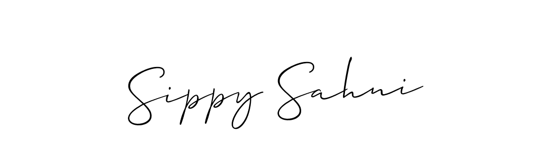 Also we have Sippy Sahni name is the best signature style. Create professional handwritten signature collection using Allison_Script autograph style. Sippy Sahni signature style 2 images and pictures png