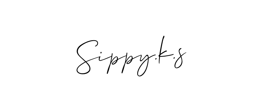 How to make Sippy.k.s signature? Allison_Script is a professional autograph style. Create handwritten signature for Sippy.k.s name. Sippy.k.s signature style 2 images and pictures png