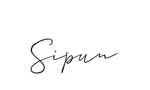 How to make Sipun signature? Allison_Script is a professional autograph style. Create handwritten signature for Sipun name. Sipun signature style 2 images and pictures png