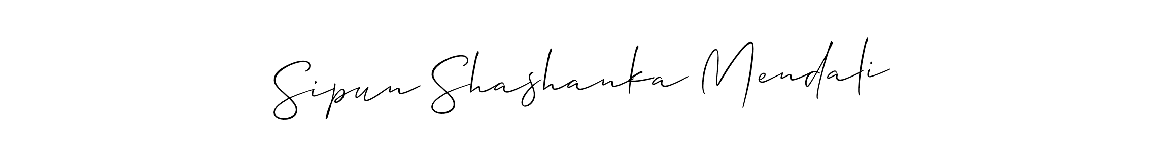 Make a short Sipun Shashanka Mendali signature style. Manage your documents anywhere anytime using Allison_Script. Create and add eSignatures, submit forms, share and send files easily. Sipun Shashanka Mendali signature style 2 images and pictures png