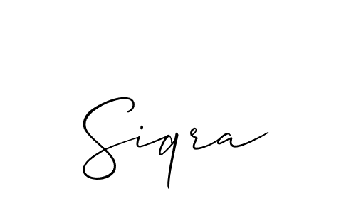 Siqra stylish signature style. Best Handwritten Sign (Allison_Script) for my name. Handwritten Signature Collection Ideas for my name Siqra. Siqra signature style 2 images and pictures png