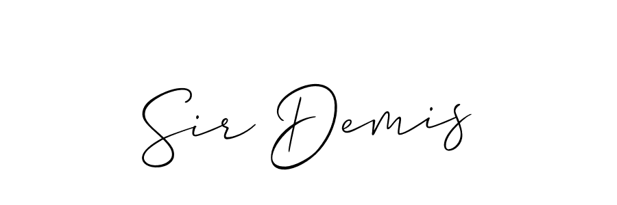 if you are searching for the best signature style for your name Sir Demis. so please give up your signature search. here we have designed multiple signature styles  using Allison_Script. Sir Demis signature style 2 images and pictures png