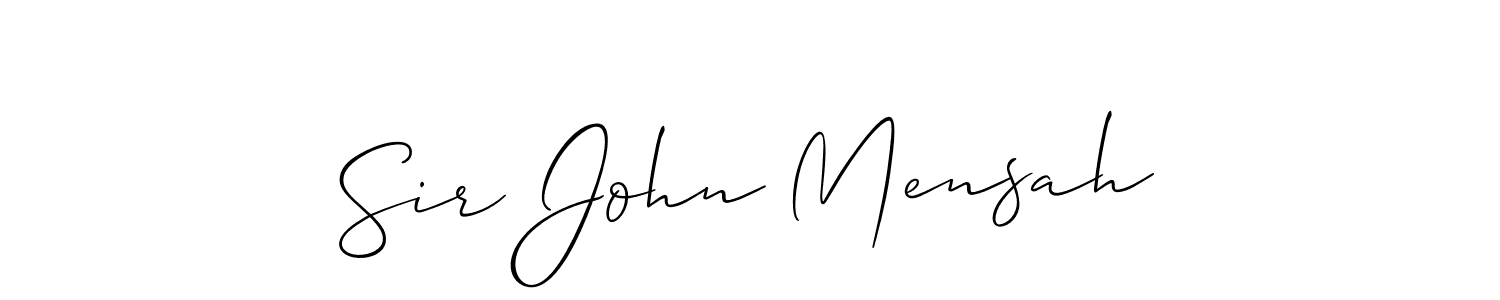 You should practise on your own different ways (Allison_Script) to write your name (Sir John Mensah) in signature. don't let someone else do it for you. Sir John Mensah signature style 2 images and pictures png