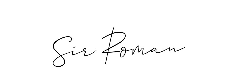 The best way (Allison_Script) to make a short signature is to pick only two or three words in your name. The name Sir Roman include a total of six letters. For converting this name. Sir Roman signature style 2 images and pictures png