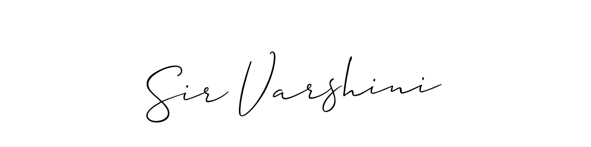 Make a beautiful signature design for name Sir Varshini. With this signature (Allison_Script) style, you can create a handwritten signature for free. Sir Varshini signature style 2 images and pictures png