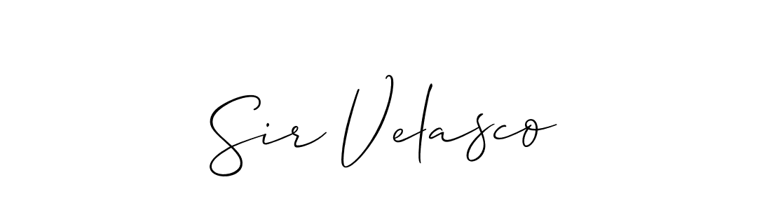 if you are searching for the best signature style for your name Sir Velasco. so please give up your signature search. here we have designed multiple signature styles  using Allison_Script. Sir Velasco signature style 2 images and pictures png