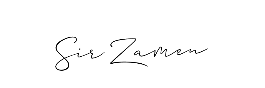 Allison_Script is a professional signature style that is perfect for those who want to add a touch of class to their signature. It is also a great choice for those who want to make their signature more unique. Get Sir Zamen name to fancy signature for free. Sir Zamen signature style 2 images and pictures png