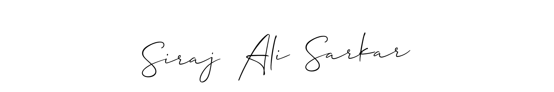 Also You can easily find your signature by using the search form. We will create Siraj  Ali  Sarkar name handwritten signature images for you free of cost using Allison_Script sign style. Siraj  Ali  Sarkar signature style 2 images and pictures png