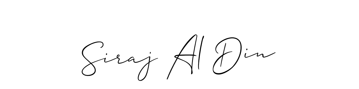 You should practise on your own different ways (Allison_Script) to write your name (Siraj Al Din) in signature. don't let someone else do it for you. Siraj Al Din signature style 2 images and pictures png