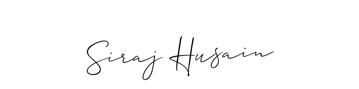 The best way (Allison_Script) to make a short signature is to pick only two or three words in your name. The name Siraj Husain include a total of six letters. For converting this name. Siraj Husain signature style 2 images and pictures png
