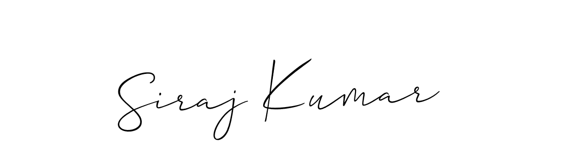 How to make Siraj Kumar signature? Allison_Script is a professional autograph style. Create handwritten signature for Siraj Kumar name. Siraj Kumar signature style 2 images and pictures png