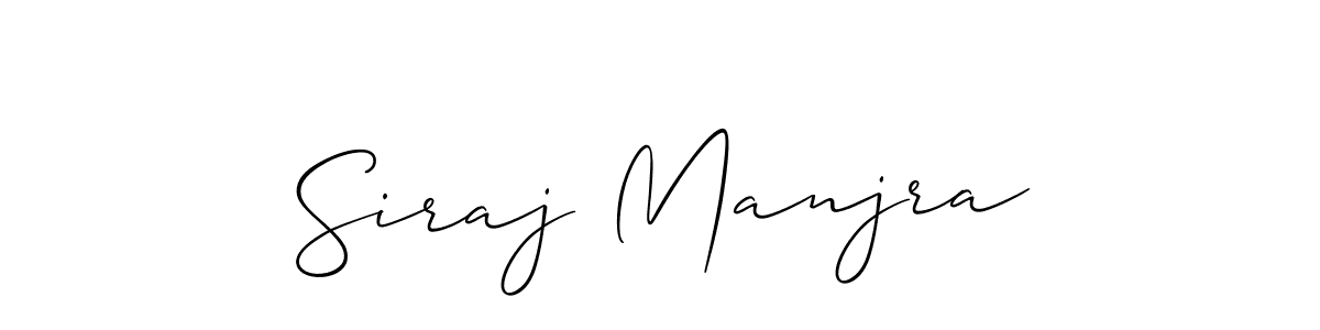 Also we have Siraj Manjra name is the best signature style. Create professional handwritten signature collection using Allison_Script autograph style. Siraj Manjra signature style 2 images and pictures png