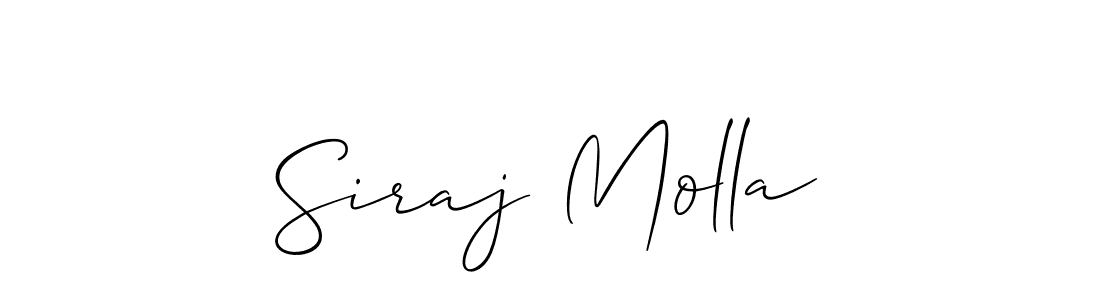 It looks lik you need a new signature style for name Siraj Molla. Design unique handwritten (Allison_Script) signature with our free signature maker in just a few clicks. Siraj Molla signature style 2 images and pictures png