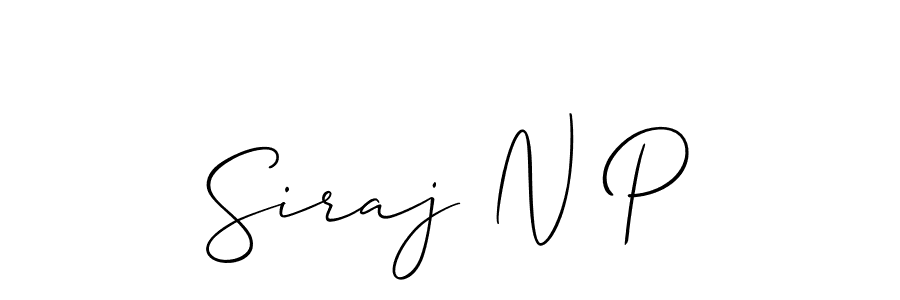 Once you've used our free online signature maker to create your best signature Allison_Script style, it's time to enjoy all of the benefits that Siraj N P name signing documents. Siraj N P signature style 2 images and pictures png