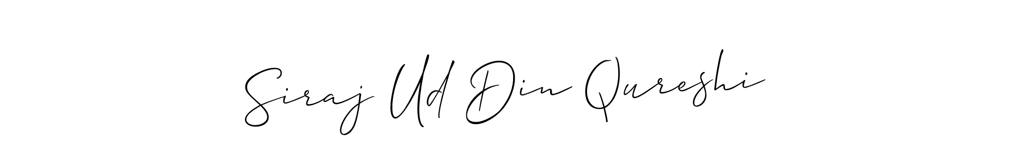 Use a signature maker to create a handwritten signature online. With this signature software, you can design (Allison_Script) your own signature for name Siraj Ud Din Qureshi. Siraj Ud Din Qureshi signature style 2 images and pictures png