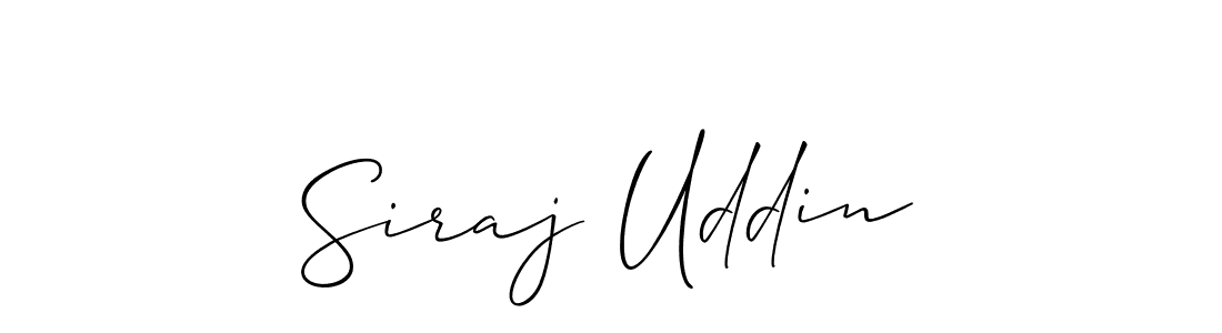 How to make Siraj Uddin name signature. Use Allison_Script style for creating short signs online. This is the latest handwritten sign. Siraj Uddin signature style 2 images and pictures png