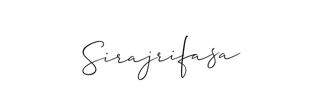 It looks lik you need a new signature style for name Sirajrifasa. Design unique handwritten (Allison_Script) signature with our free signature maker in just a few clicks. Sirajrifasa signature style 2 images and pictures png
