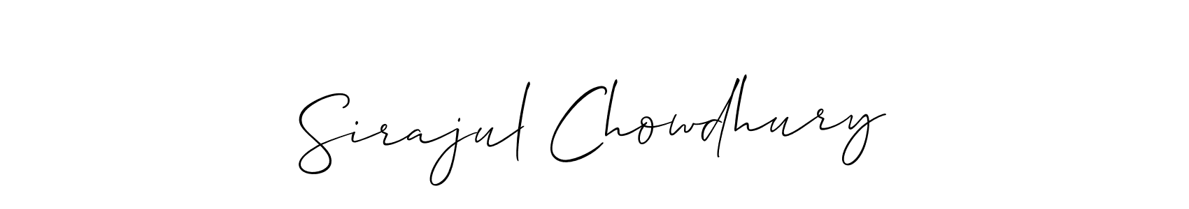 Create a beautiful signature design for name Sirajul Chowdhury. With this signature (Allison_Script) fonts, you can make a handwritten signature for free. Sirajul Chowdhury signature style 2 images and pictures png