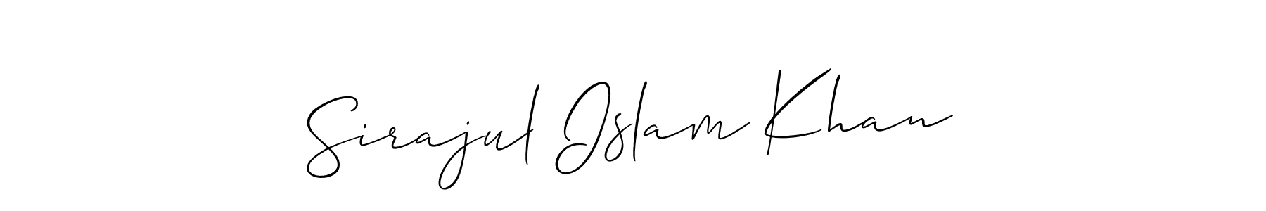 Make a short Sirajul Islam Khan signature style. Manage your documents anywhere anytime using Allison_Script. Create and add eSignatures, submit forms, share and send files easily. Sirajul Islam Khan signature style 2 images and pictures png