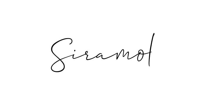How to make Siramol signature? Allison_Script is a professional autograph style. Create handwritten signature for Siramol name. Siramol signature style 2 images and pictures png