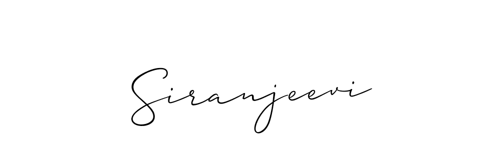 How to make Siranjeevi signature? Allison_Script is a professional autograph style. Create handwritten signature for Siranjeevi name. Siranjeevi signature style 2 images and pictures png