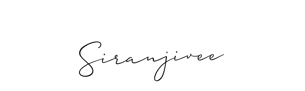 Also You can easily find your signature by using the search form. We will create Siranjivee name handwritten signature images for you free of cost using Allison_Script sign style. Siranjivee signature style 2 images and pictures png