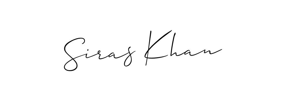 Create a beautiful signature design for name Siras Khan. With this signature (Allison_Script) fonts, you can make a handwritten signature for free. Siras Khan signature style 2 images and pictures png