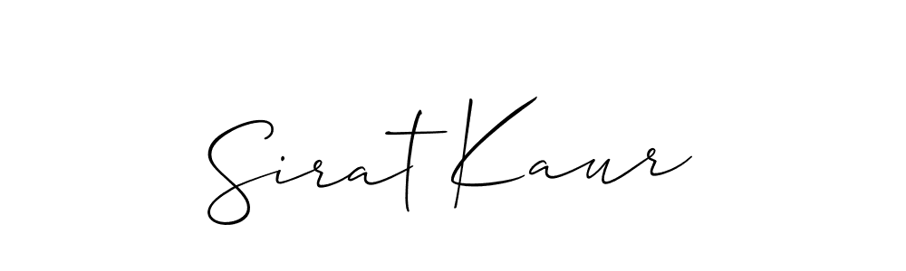 Create a beautiful signature design for name Sirat Kaur. With this signature (Allison_Script) fonts, you can make a handwritten signature for free. Sirat Kaur signature style 2 images and pictures png