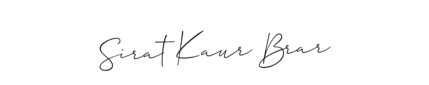 Create a beautiful signature design for name Sirat Kaur Brar. With this signature (Allison_Script) fonts, you can make a handwritten signature for free. Sirat Kaur Brar signature style 2 images and pictures png
