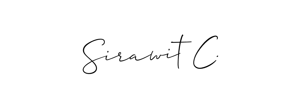 This is the best signature style for the Sirawit C. name. Also you like these signature font (Allison_Script). Mix name signature. Sirawit C. signature style 2 images and pictures png