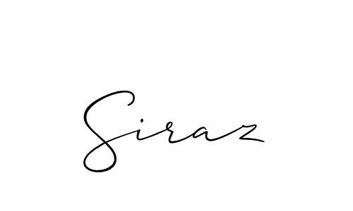 How to make Siraz signature? Allison_Script is a professional autograph style. Create handwritten signature for Siraz name. Siraz signature style 2 images and pictures png