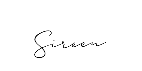 Make a beautiful signature design for name Sireen. Use this online signature maker to create a handwritten signature for free. Sireen signature style 2 images and pictures png