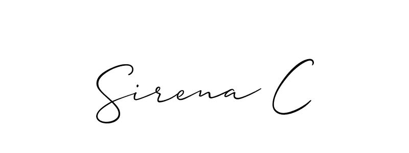 Similarly Allison_Script is the best handwritten signature design. Signature creator online .You can use it as an online autograph creator for name Sirena C. Sirena C signature style 2 images and pictures png