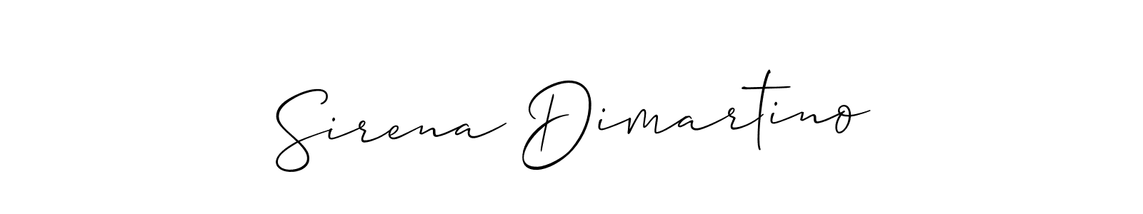 Use a signature maker to create a handwritten signature online. With this signature software, you can design (Allison_Script) your own signature for name Sirena Dimartino. Sirena Dimartino signature style 2 images and pictures png
