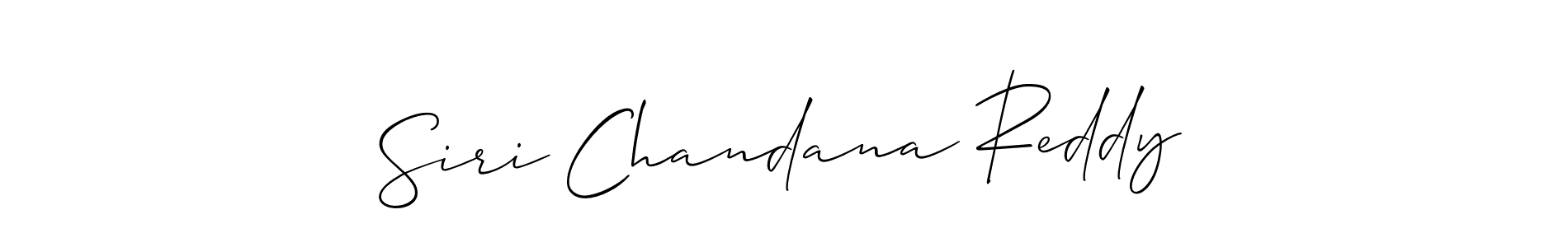 Allison_Script is a professional signature style that is perfect for those who want to add a touch of class to their signature. It is also a great choice for those who want to make their signature more unique. Get Siri Chandana Reddy name to fancy signature for free. Siri Chandana Reddy signature style 2 images and pictures png