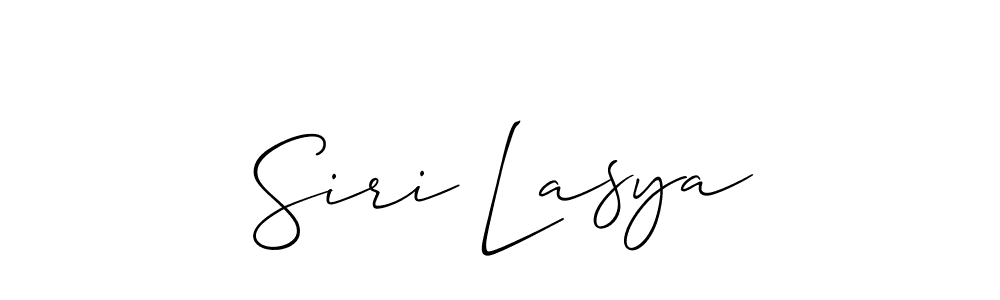 You should practise on your own different ways (Allison_Script) to write your name (Siri Lasya) in signature. don't let someone else do it for you. Siri Lasya signature style 2 images and pictures png
