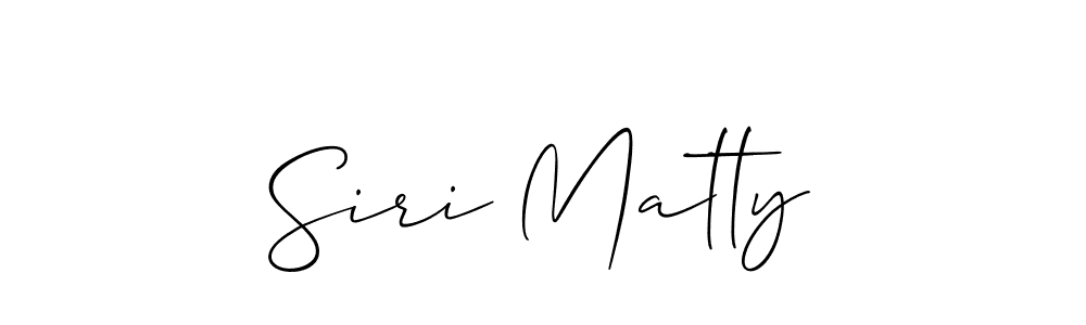 if you are searching for the best signature style for your name Siri Matty. so please give up your signature search. here we have designed multiple signature styles  using Allison_Script. Siri Matty signature style 2 images and pictures png