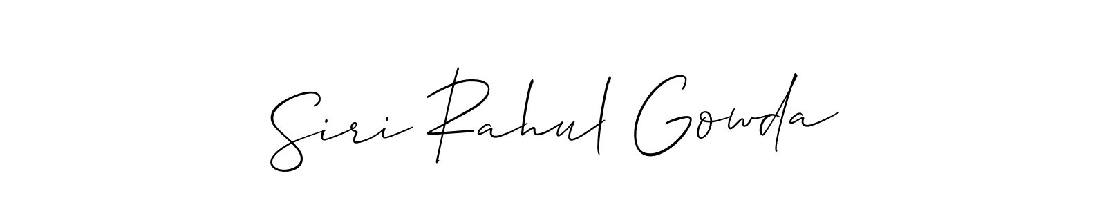 How to Draw Siri Rahul Gowda signature style? Allison_Script is a latest design signature styles for name Siri Rahul Gowda. Siri Rahul Gowda signature style 2 images and pictures png