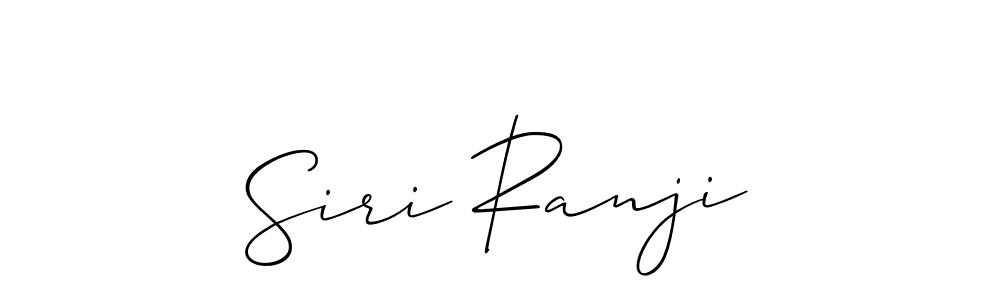 Use a signature maker to create a handwritten signature online. With this signature software, you can design (Allison_Script) your own signature for name Siri Ranji. Siri Ranji signature style 2 images and pictures png