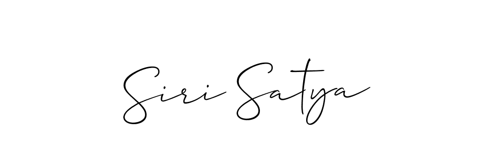 Make a beautiful signature design for name Siri Satya. Use this online signature maker to create a handwritten signature for free. Siri Satya signature style 2 images and pictures png