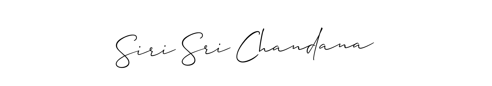 How to make Siri Sri Chandana name signature. Use Allison_Script style for creating short signs online. This is the latest handwritten sign. Siri Sri Chandana signature style 2 images and pictures png