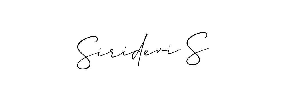 Also we have Siridevi S name is the best signature style. Create professional handwritten signature collection using Allison_Script autograph style. Siridevi S signature style 2 images and pictures png