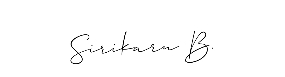 Similarly Allison_Script is the best handwritten signature design. Signature creator online .You can use it as an online autograph creator for name Sirikarn B.. Sirikarn B. signature style 2 images and pictures png