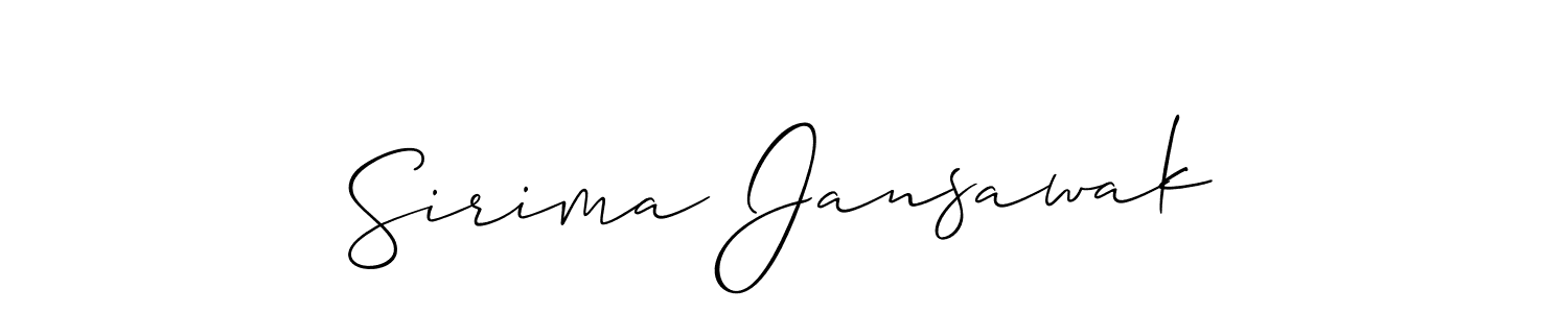 Also we have Sirima Jansawak name is the best signature style. Create professional handwritten signature collection using Allison_Script autograph style. Sirima Jansawak signature style 2 images and pictures png